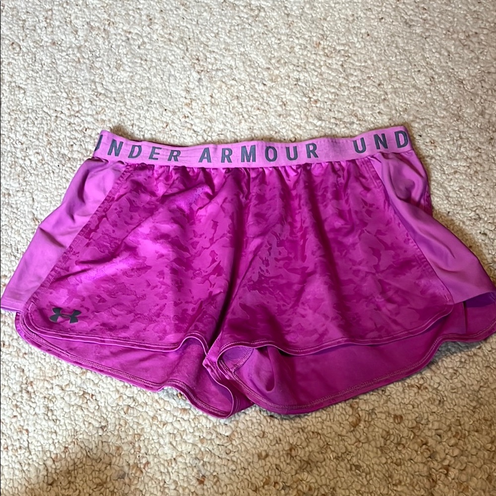 Under Armour Pink Athletic Running Shorts